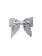 BCPALMER bow barette - Lt. Grey - Black Colour