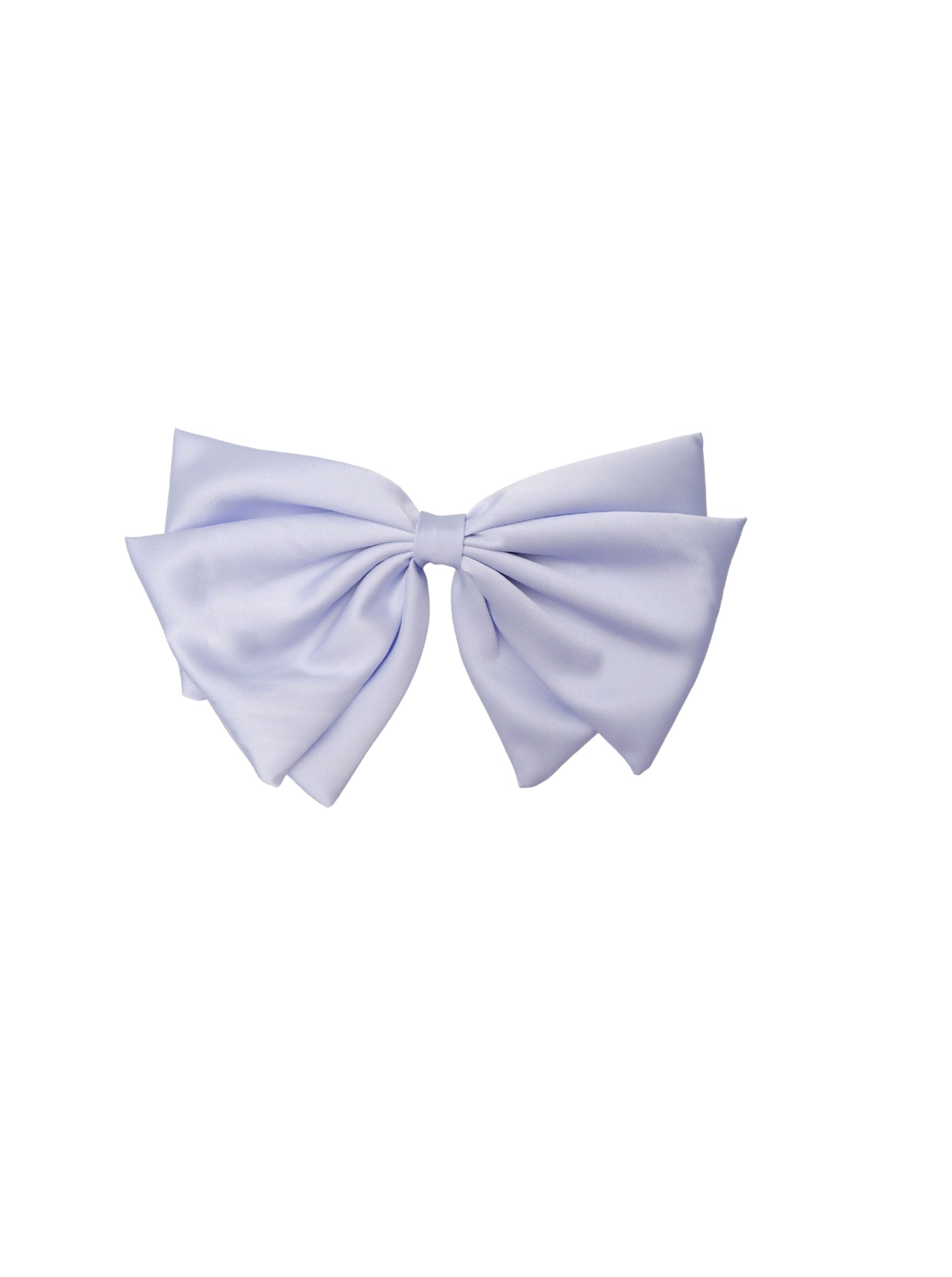 BCINA satin bow barette - Sky Blue - Black Colour