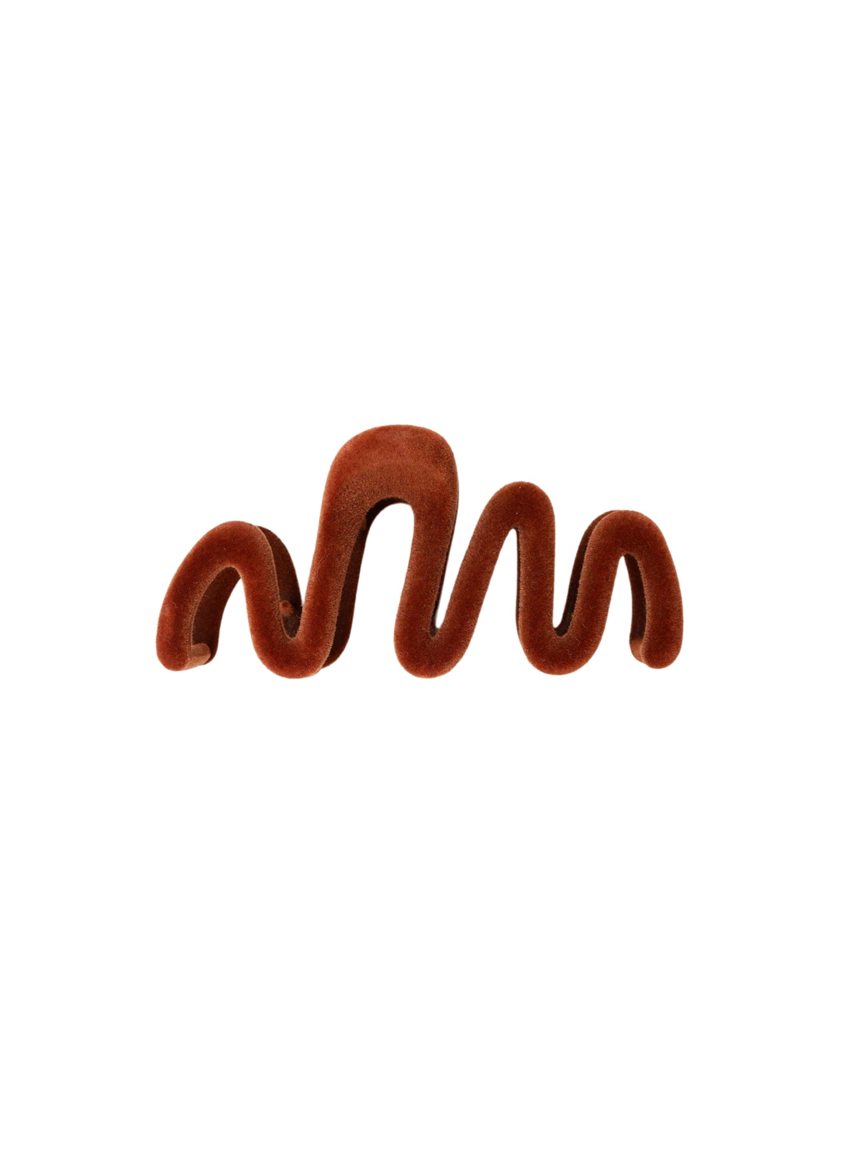 BCMAICKA velvet hair claw - Brown - Black Colour