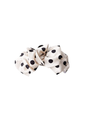 BCPOLKA hair claw - Off White Dot