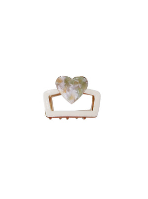 BCQUINN hair claw - Cream w. Green