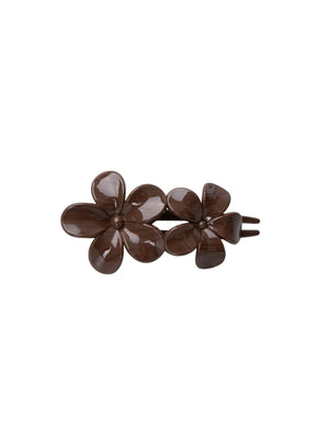 BCROSELLA flower hair clip - Coffee