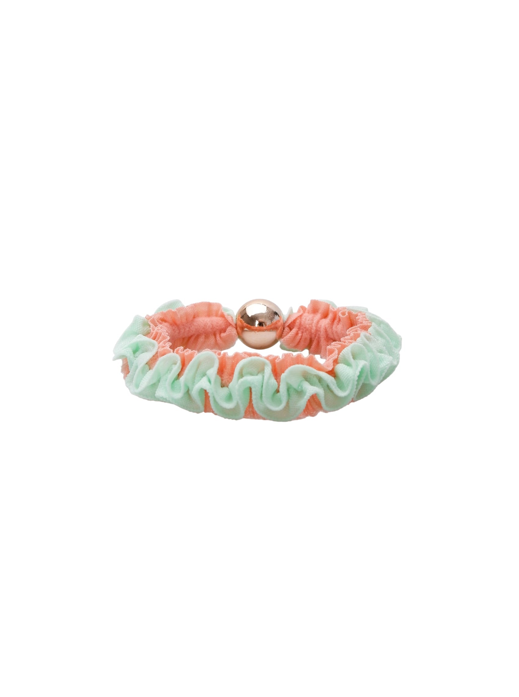 BCRIVERA mini scrunchie - Mint/Coral - Black Colour
