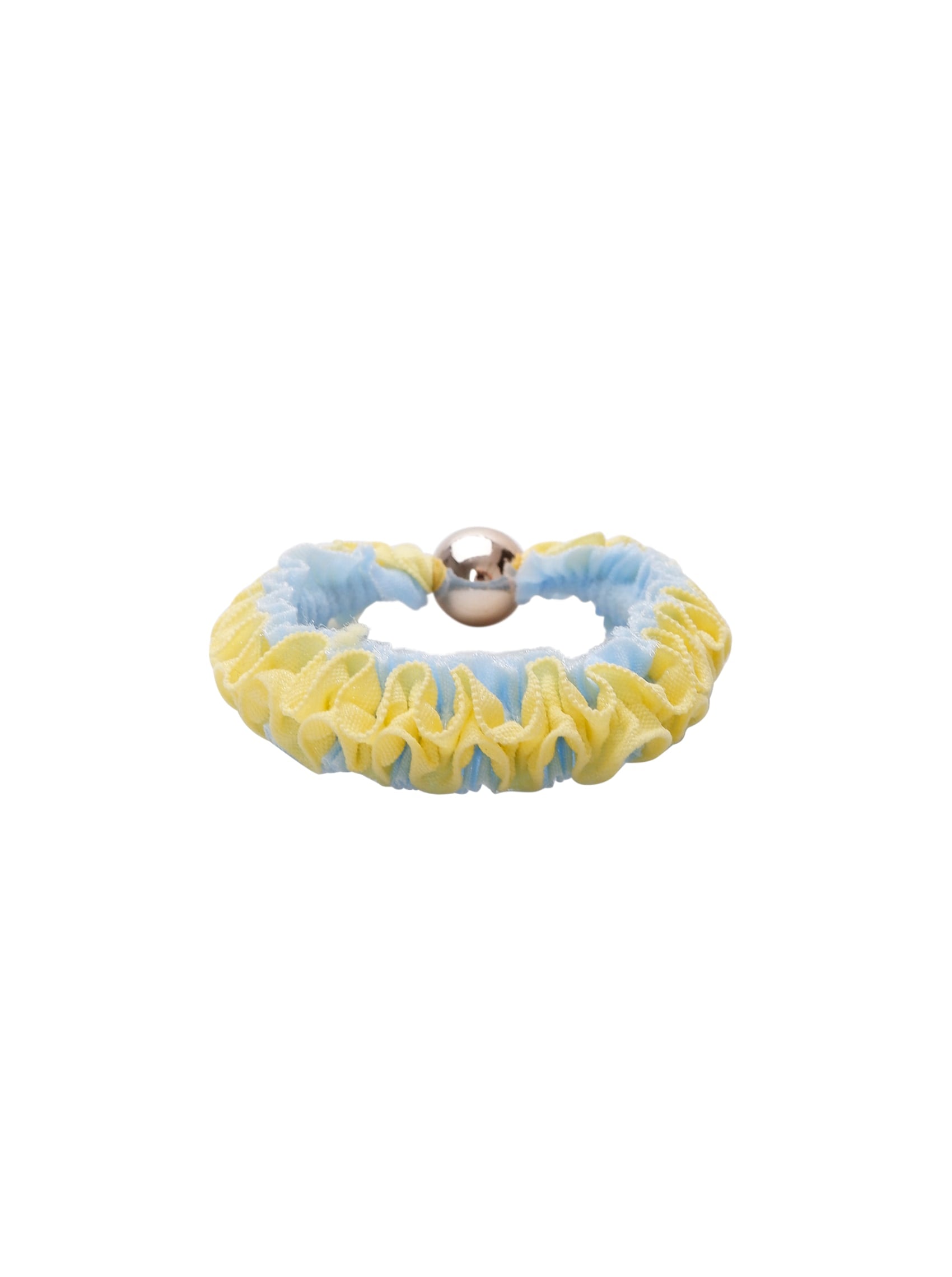 BCRIVERA mini scrunchie - Yellow/Blue - Black Colour
