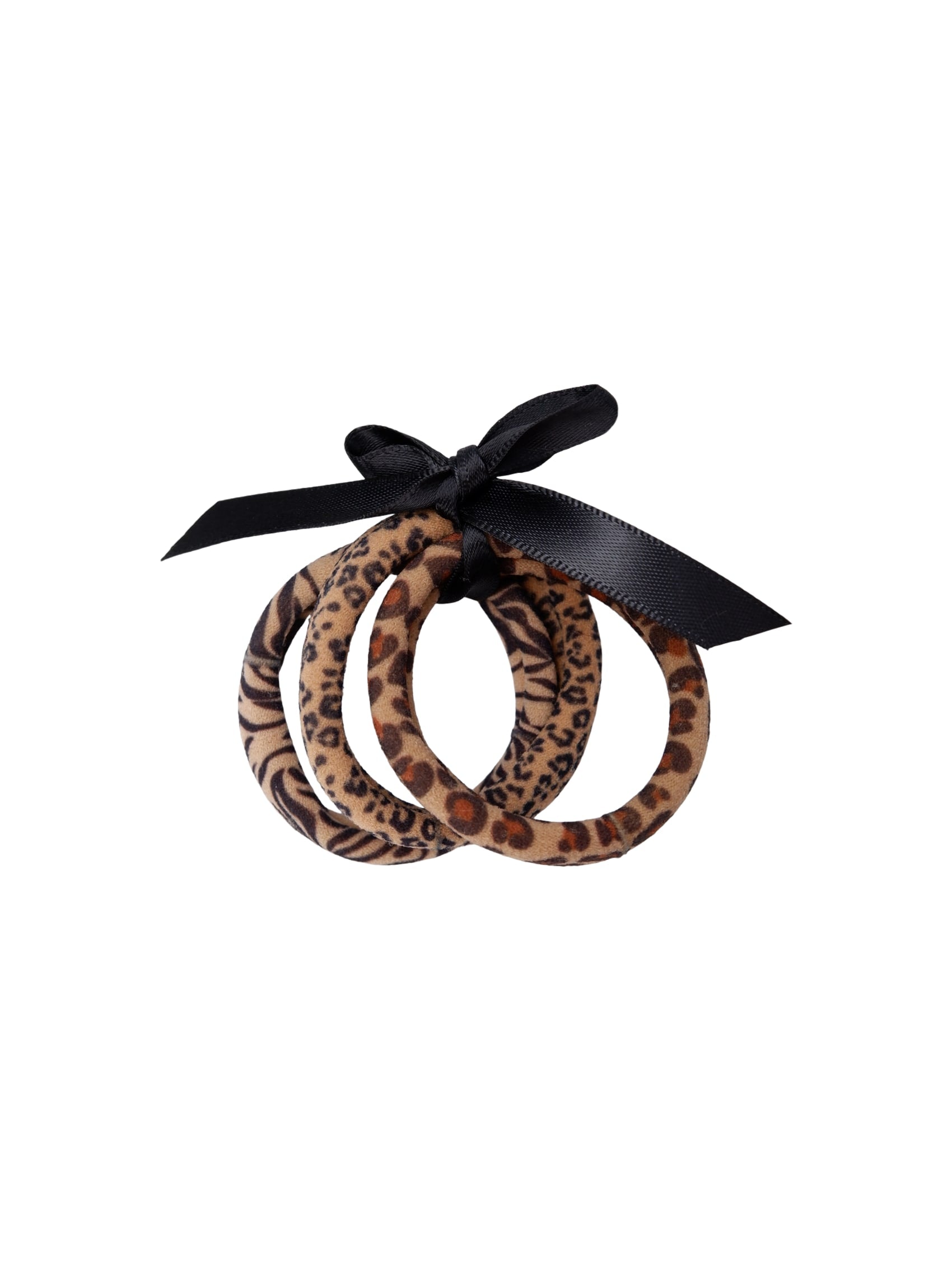 BCTANISHA elastics, 3 pcs. set - Leo Zebra Mix - Black Colour
