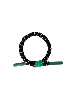 BCDREW elastic - Black w. Green bead
