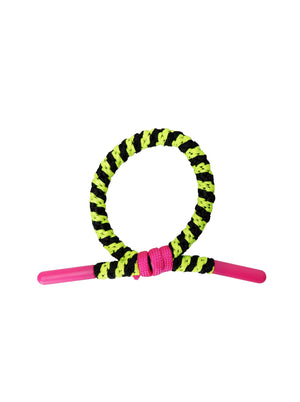 BCDREW elastic - Neon Green w. Pink bead