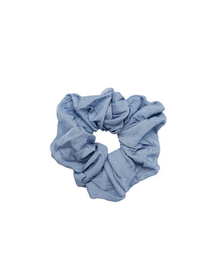 BCSERENA denim scrunchie w/stones - Lt. Denim Blue