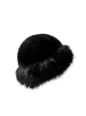 BCKAJSA fluffy hat - Black