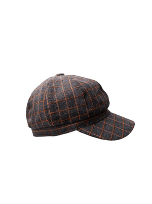 BCROSINA checked cap - Dk.Grey