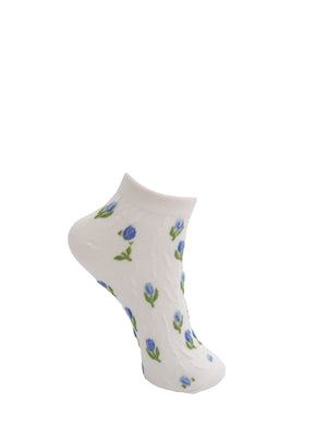 BCPHILOMINE anklet sock - Blue Flower