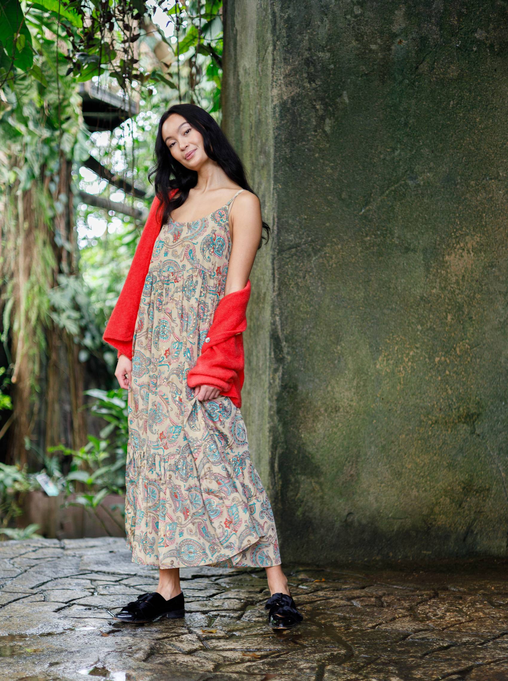 BCLUNA VERO boho strap dress - Safari Passion - Black Colour