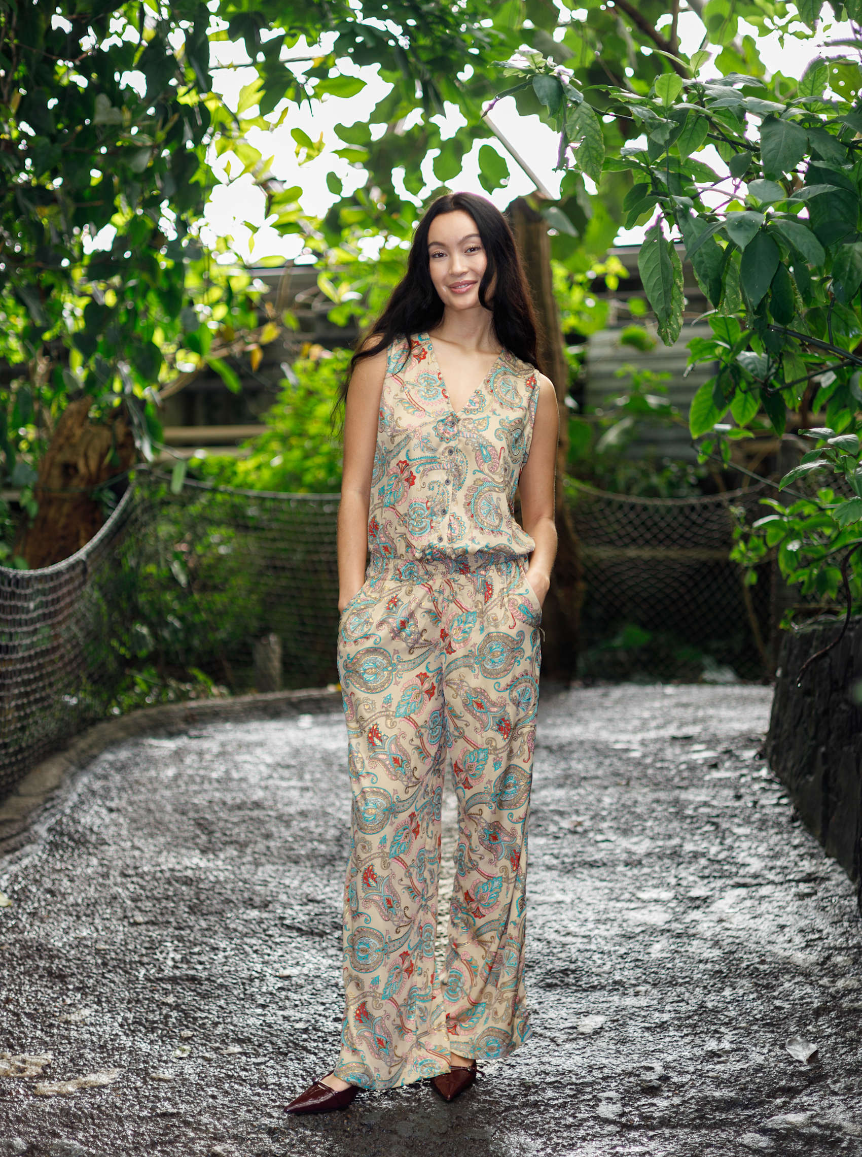BCLUNA sleeveless jumpsuit - Safari Passion - Black Colour