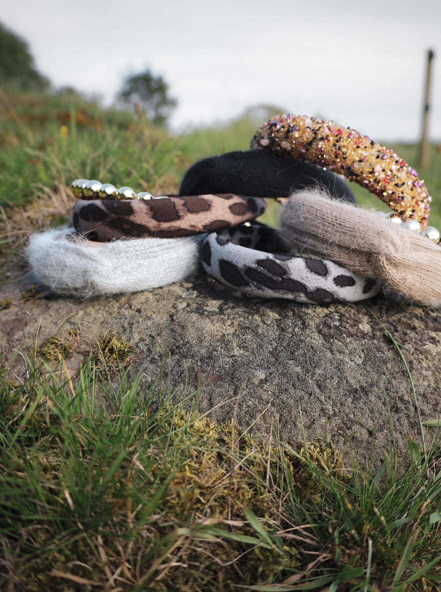 BCNILLE leo headband - Grey - Black Colour