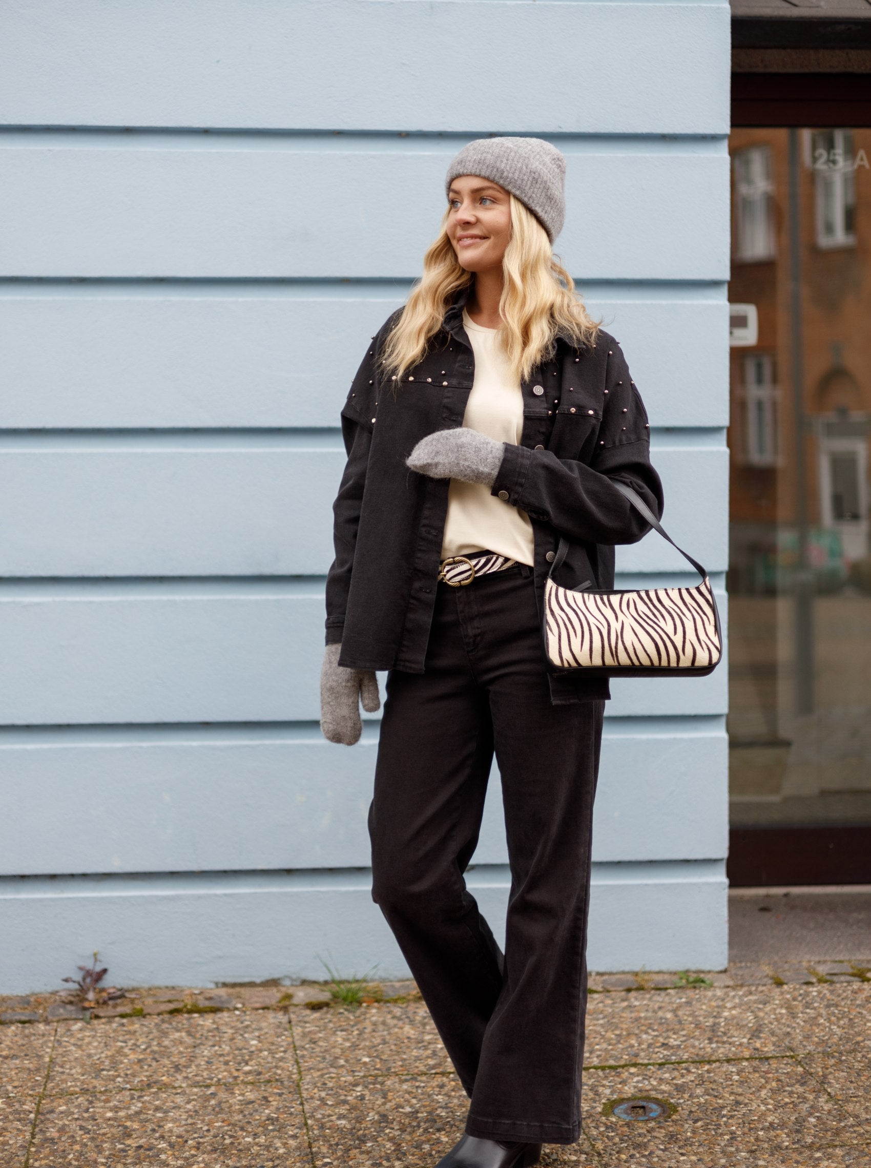 BCMALIA baguette bag - Zebra - Black Colour