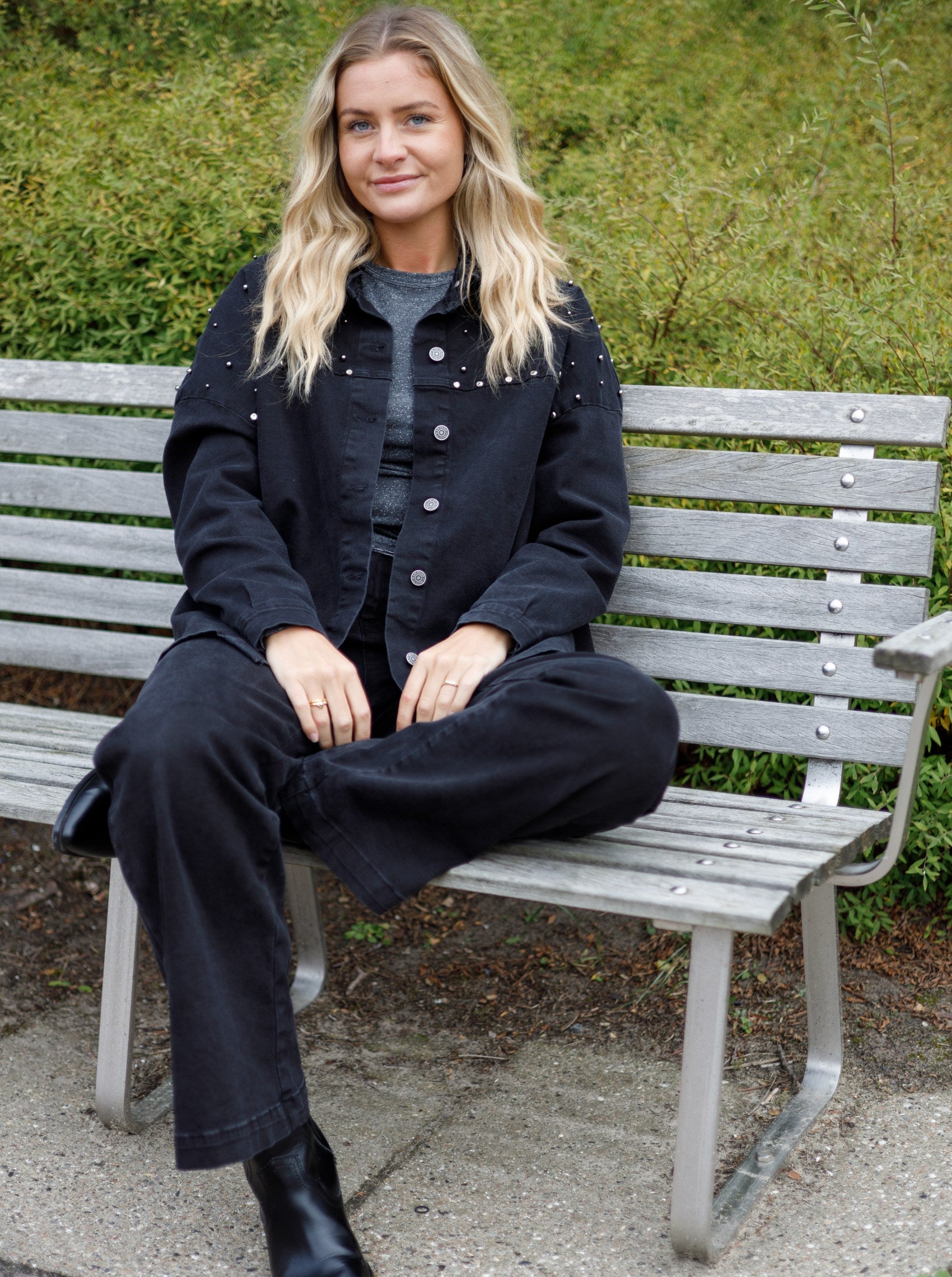 BCNESSA jeans shirt jacket - Black - Black Colour