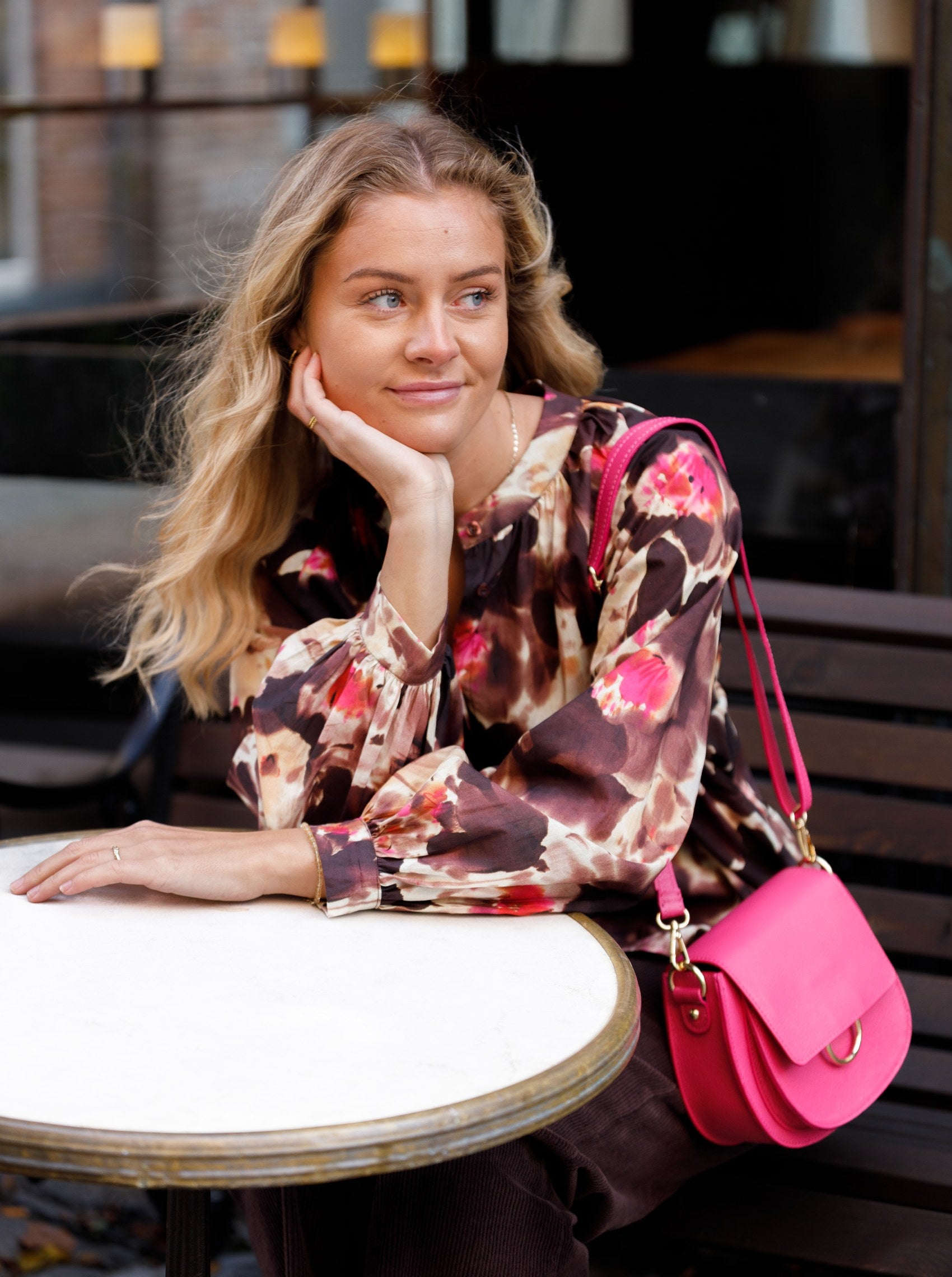BCOLIVIA crossover bag - Pink - Black Colour