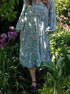BCLUNA Nelly dress - Blue Garden - Black Colour