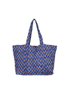BCFLORA quilted tote bag - Blue Icon - Black Colour