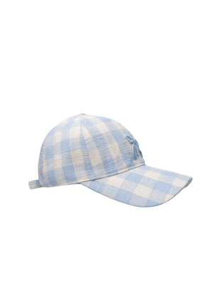 BCMYANNA checkered cap - Lt. Blue