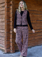 BCNIKITA zebra box pant - Rose Zebra - Black Colour