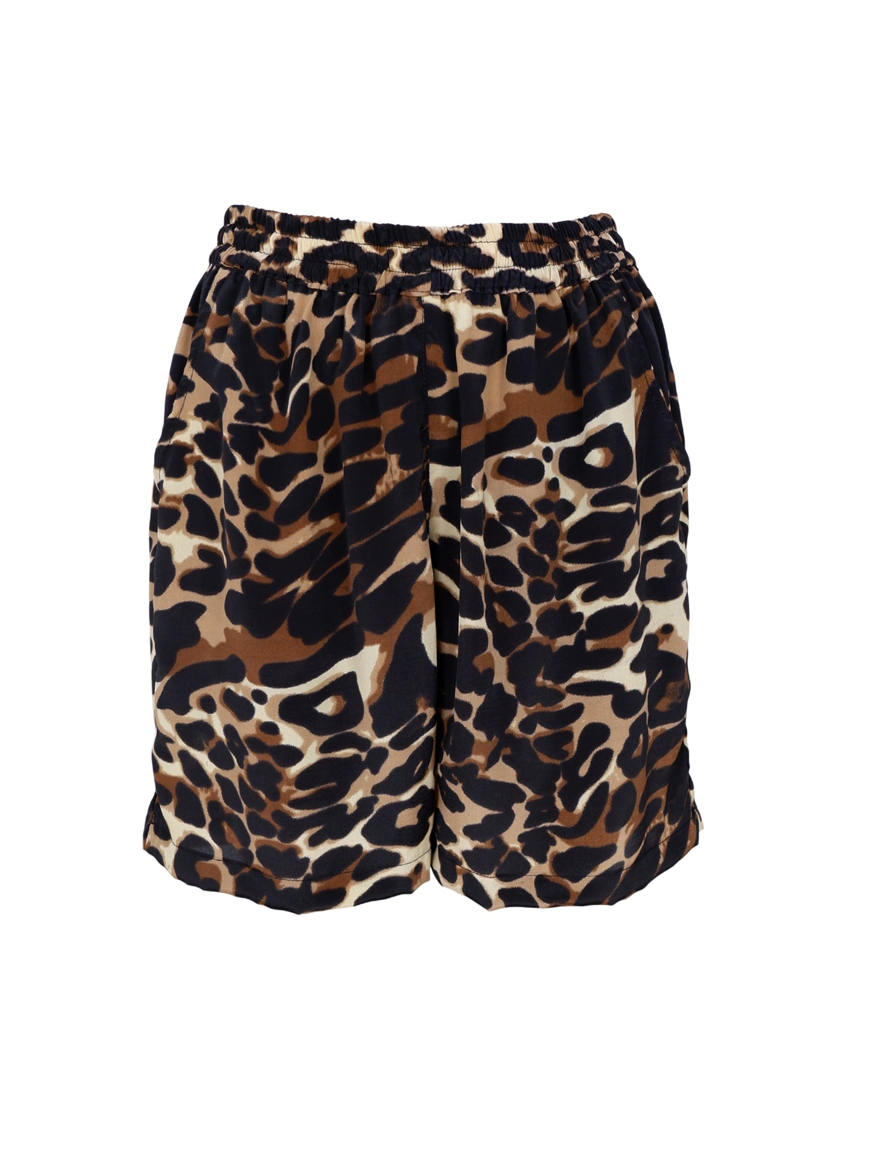 BCLUNA loose shorts - Leopard - Black Colour