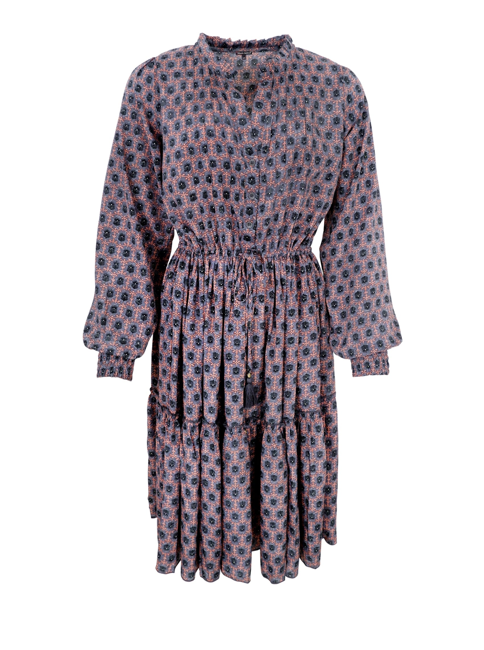 BCLUNA Rose boho short dress - Rose Safire - Black Colour