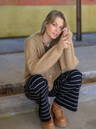 BCDELL heavy knit cardigan - Frappe - Black Colour