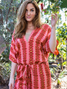 BCLUNA double v-neck jumpsuit - Glow Berry - Black Colour