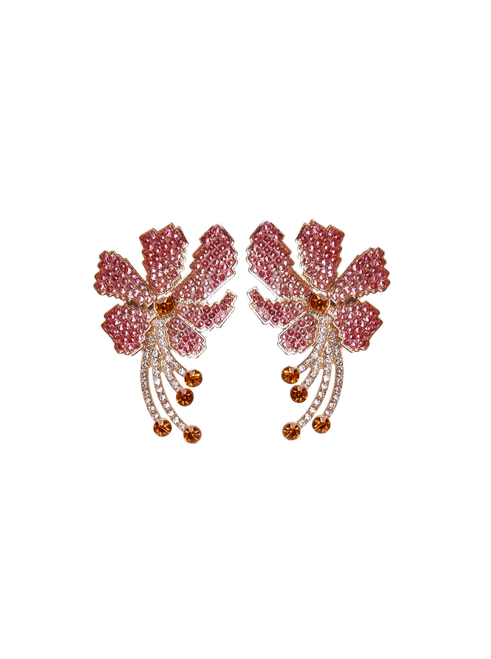 BCTULIA earrings - Lt. Pink - Black Colour