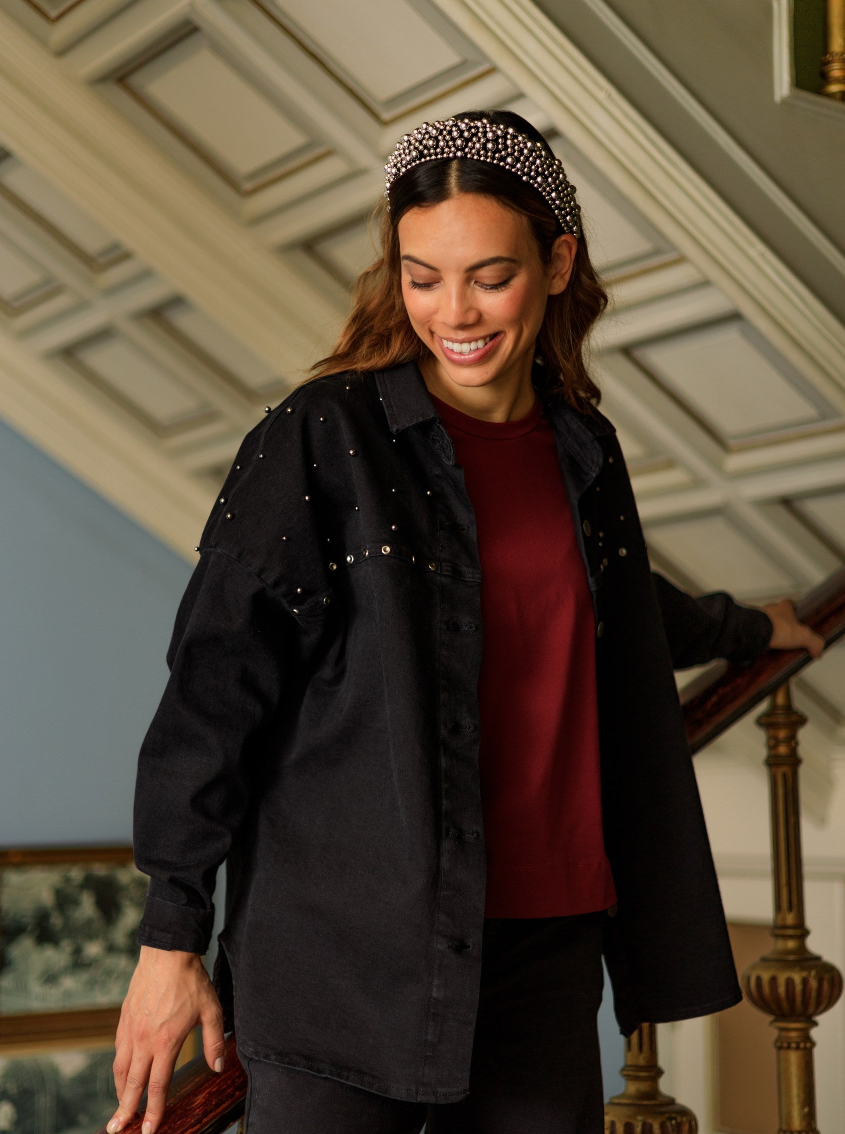 BCNESSA jeans shirt jacket - Black - Black Colour