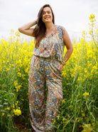BCLUNA sleeveless jumpsuit - Summer Garden - Black Colour