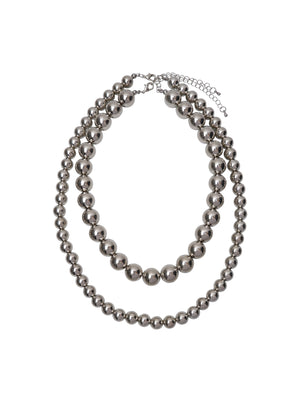 BCLINA 2-in-1 necklace - Silver Coloured - Black Colour