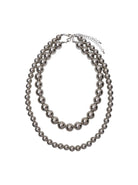 BCLINA 2-in-1 necklace - Silver Coloured - Black Colour