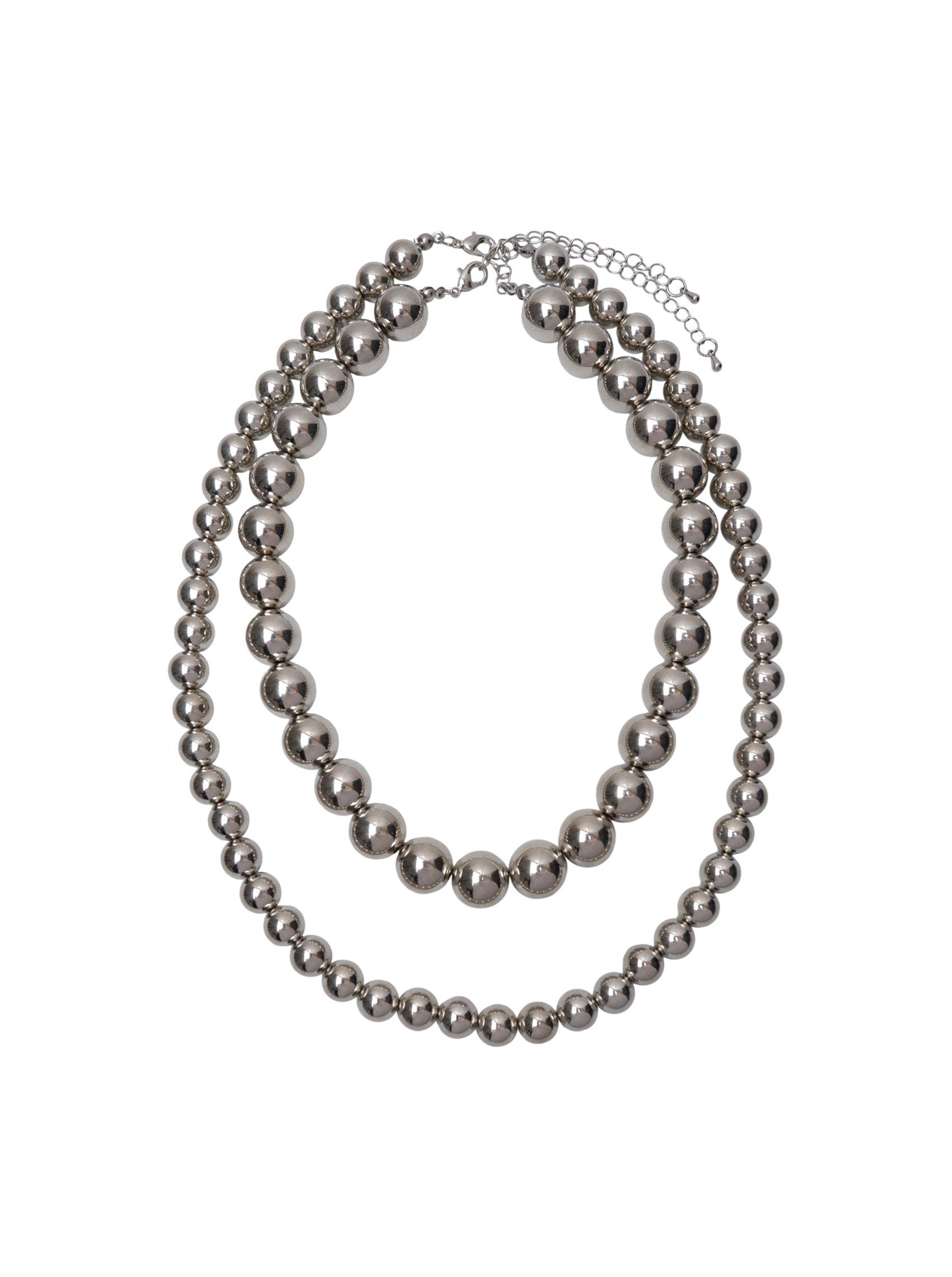 BCLINA 2-in-1 necklace - Silver Coloured - Black Colour