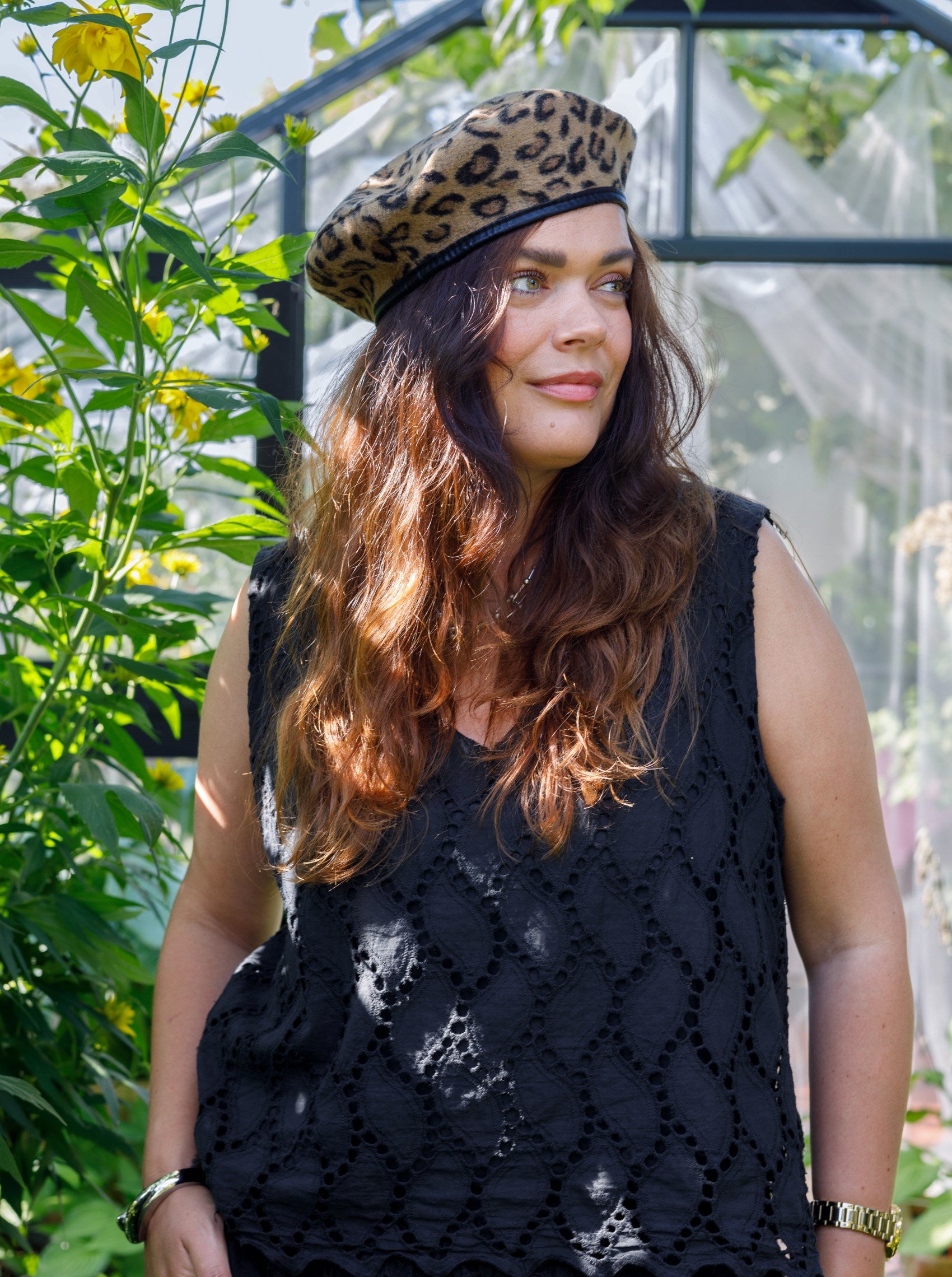 BCFREYA cut out lace top - Black - Black Colour