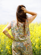 BCLUNA sleeveless jumpsuit - Summer Garden - Black Colour