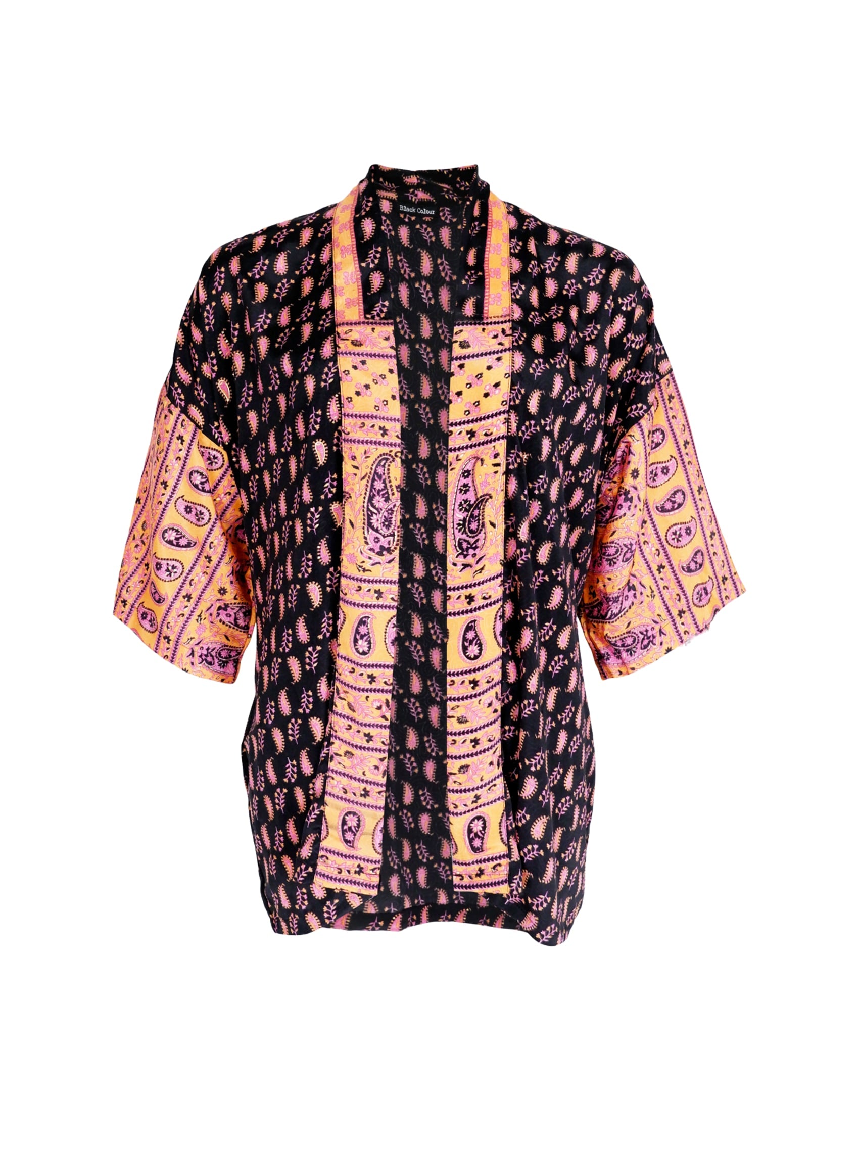 BCLUNA short kimono - Black Pink - Black Colour
