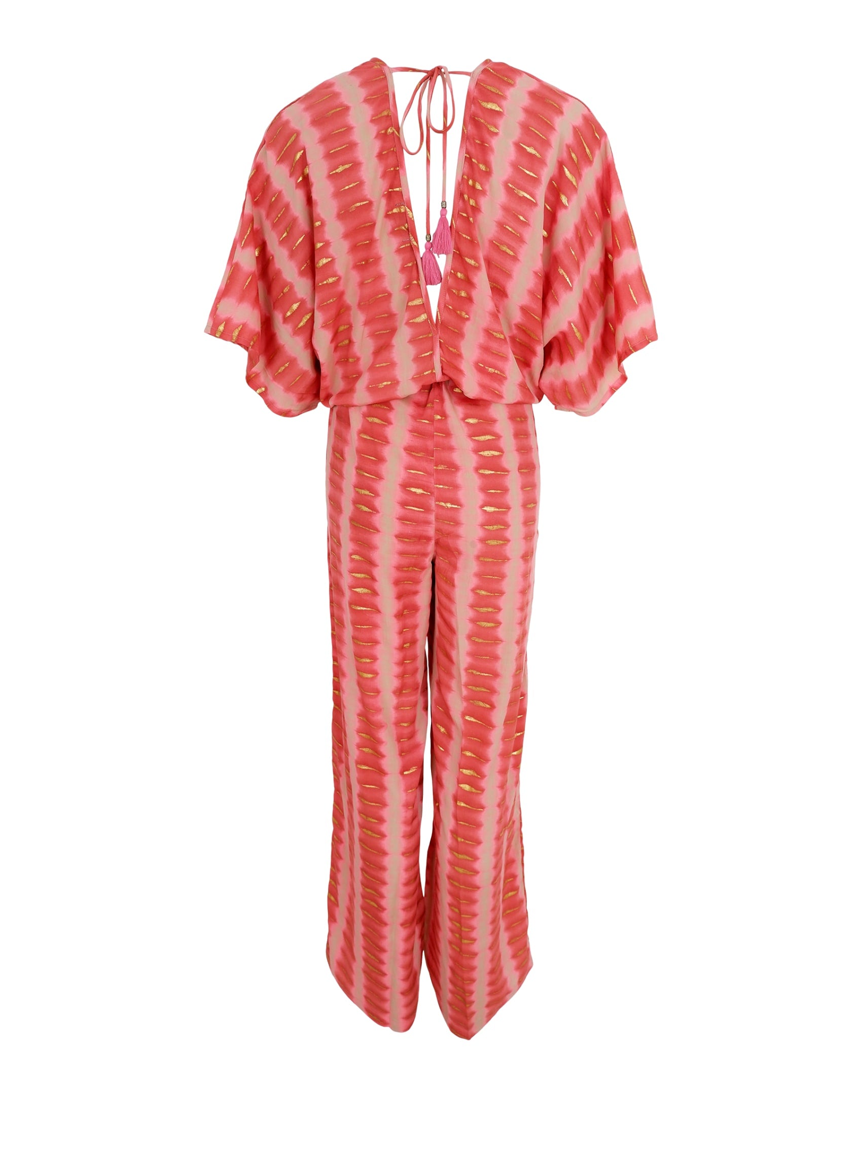 BCLUNA double v-neck jumpsuit - Glow Berry - Black Colour