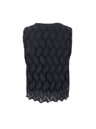 BCFREYA cut out lace top - Black - Black Colour