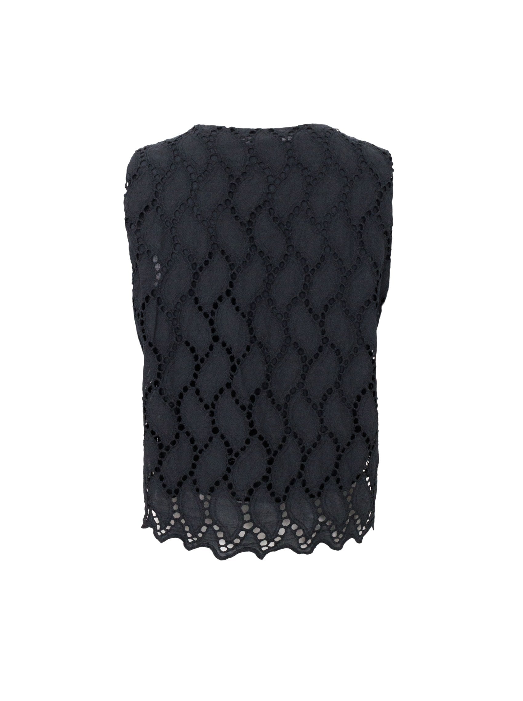 BCFREYA cut out lace top - Black - Black Colour