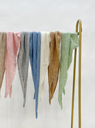 BCDELL knitted mini scarf - Off White - Black Colour