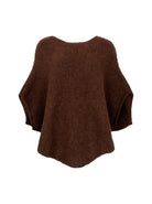 BCPELLA boucle poncho - Coffee - Black Colour