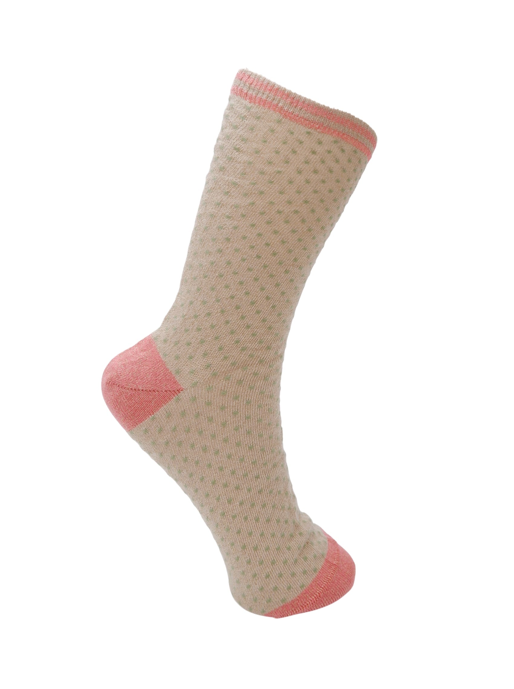 BCLolly dot sock - Gold Coloured - Black Colour