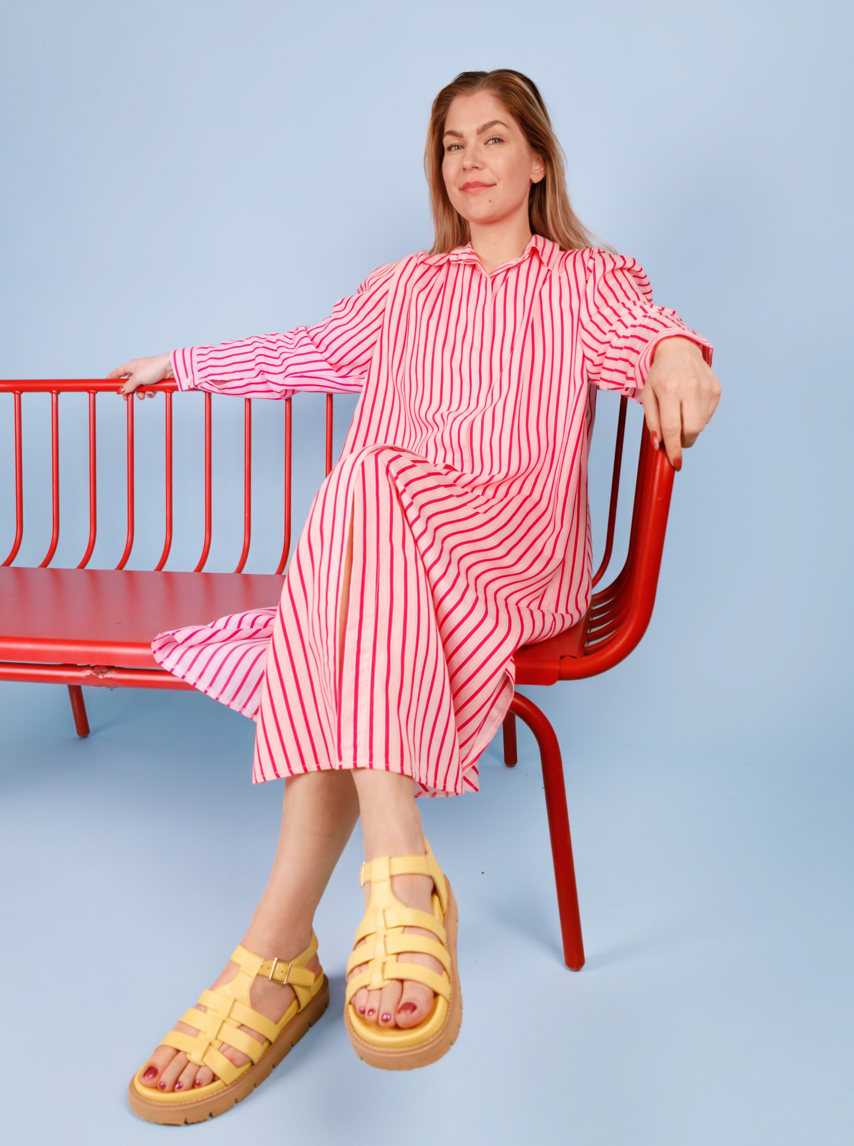 BCBENDIX shirt dress - Pink - Black Colour