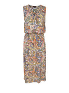 BCLUNA sleeveless dress - Summer Garden - Black Colour
