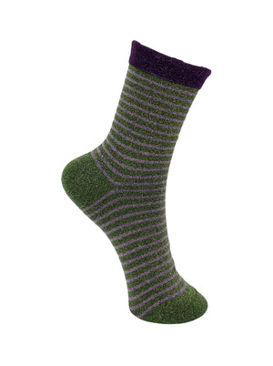 BCFLASH stripe sock - Army - Black Colour
