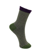 BCFLASH stripe sock - Army - Black Colour
