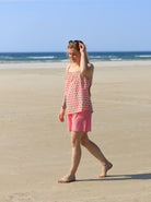 BCFLORA shorts - Pink Stripe - Black Colour