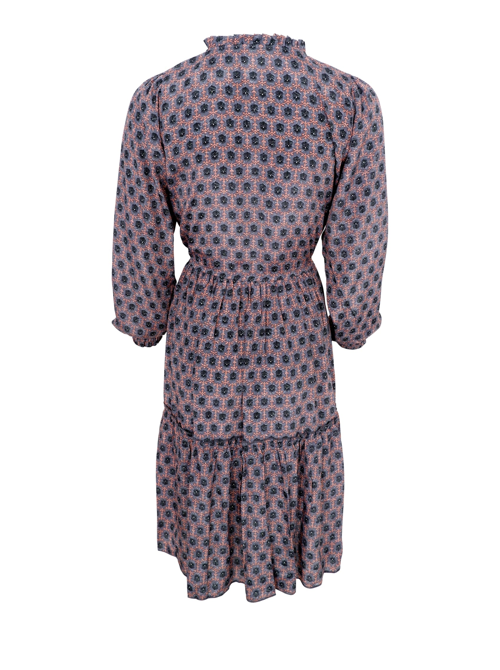 BCLUNA Rose boho short dress - Rose Safire - Black Colour